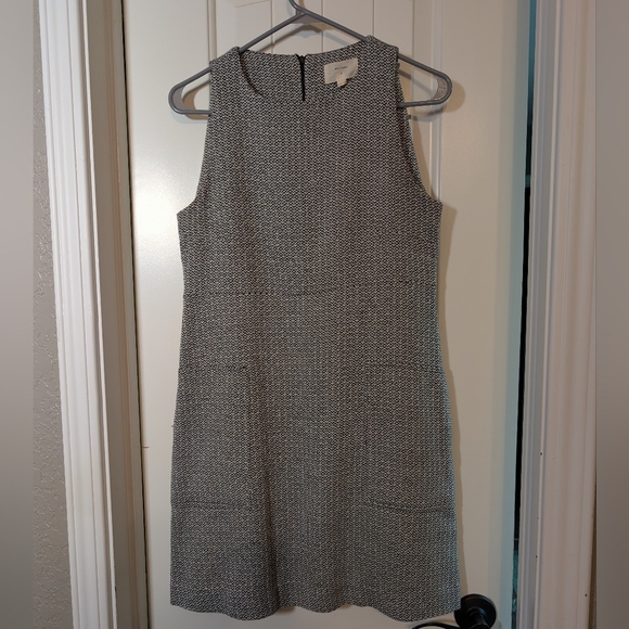 Billy Reid Black & White Sleeveless Mini Shift Dress